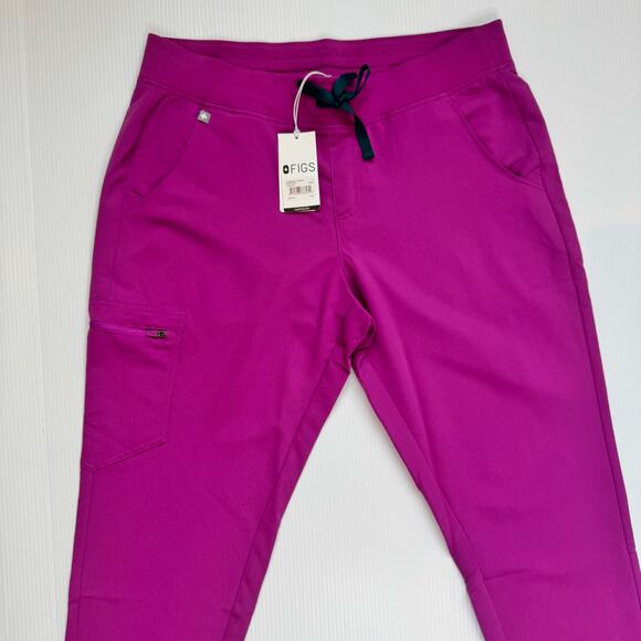 FIGS Zamora 2.0 Jogger Scrub Pants Bright Fuchsia Women’s Large NWT Rare Retired - Picture 5 of 14